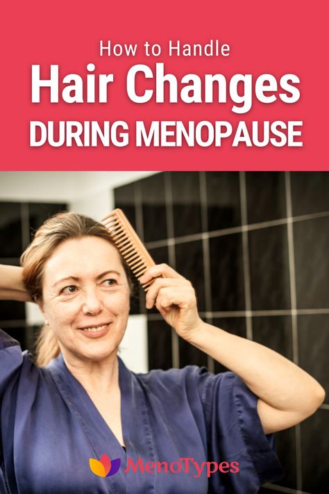 Find out how why your hair changes during perimenopause, menopause and period of female hormone imbalances. Learn how to decrease hair loss and improve hair thinning naturally without HRT. MenoTypes - women's health and wellness support during perimenopause & menopause at the first early signs. Natural remedies & products for relief of symptoms. #menopause #hairloss #midlife #perimenopause Menopausal Hair Styles, Perimenaupose Symptoms, Menopausal Hair, Thinning Hair Women, Female Hormone Imbalance, Female Hormone, Natural Afro, Too Much Estrogen, Healing Remedies