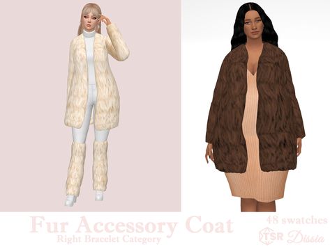 Sims 4 Cc Maxis Match Fur Coat, Sims 4 Cc Fur Jacket, Sims 4 Long Coat, Sims 4 Fur Coat Cc, Sims 4 Jacket, Sims 4 Sweater, Pink Fur Jacket, Pink Cc, Cc Sims4