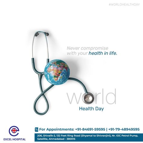 World Health Day Creative Ideas, World Health Day Social Media Post, World Health Day Creative Poster, Health Poster Design Creative, Health Day Creative Ads, World Health Day Creative, World Health Day Creative Ads, Health Creative Ads, World Health Day Poster Design