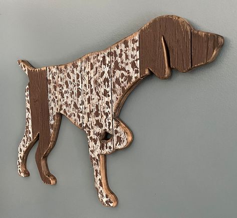 German Shorthaired Pointer With Spots SOLD Made-to-order - Etsy German Shorthair Pointer Art, Country Baby Boy Nursery, Pink Baby Nursery, Hunting Nursery, Duck Nursery, Kids Room Bed, Ranch House Decor, German Shorthair, Shorthaired Pointer