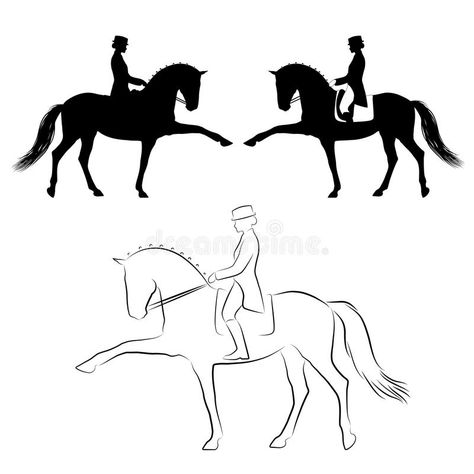 Horse With Rider, Horse Stencil, Horse Tattoo Design, Horse Silhouette, Horse Tattoo, Horse Logo, Dressage Horses, Equestrian Riding, Horse Jumping