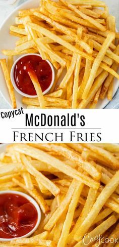 The Country Cook Recipes, Copycat Appetizers, Mcdonalds French Fries Recipe, Fried Sides, Kid Food Ideas, French Fry Recipe, Water Cornbread, Potatoe Recipes, Homemade Fries