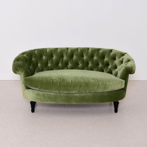 @sunbeam_vintage on Instagram: “New arrival ! 💋Sage green vintage tufted settee 64” width x 35.5” depth x 30” height, seat height 20” $500” Green Vintage Couch, Tufted Settee, Vintage Couch, Book Corner, Green Sofa, Book Corners, Green Vintage, Settee, Sorority