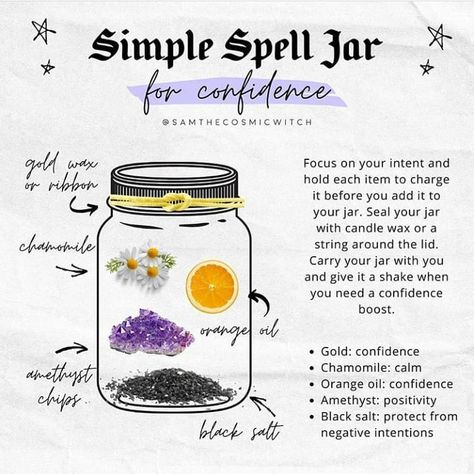 @mysticwitchofthemoon on Instagram: “Credit- @samthecosmicwitch  . . #witchy #witchesofinstagram #wiccansofinstagram #witchlife #witch #witchcraft #wicca #wiccan #pagan…” Spell Jar Recipes, Potions Recipes, Witchcraft Spells For Beginners, Jar Recipes, Spells For Beginners, Wiccan Crafts, Jar Spells, Love Jar, Witch Bottles