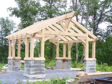 Backyard Gazebo Ideas, House Pergola, Timber Frame Pergola, Backyard Structures, Gazebo Ideas, Timber Frames, Wooden Gazebo, Building A Pergola, Modern Pergola