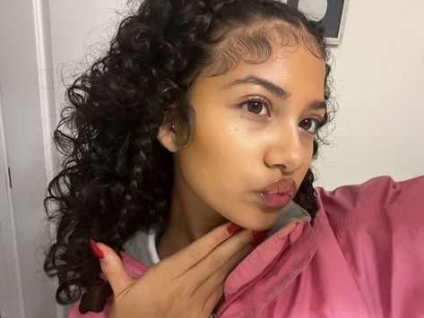 Think Hair Styles, Bday Hairstyles Ideas Curly Hair, Black Woman 4c Hair, Beanie With Curly Hair, Curly Hair Natural Curls Hairstyles, Mixed Girl Aesthetic, Pfps Icons, Curly Hair Natural, Mixed Curly Hair