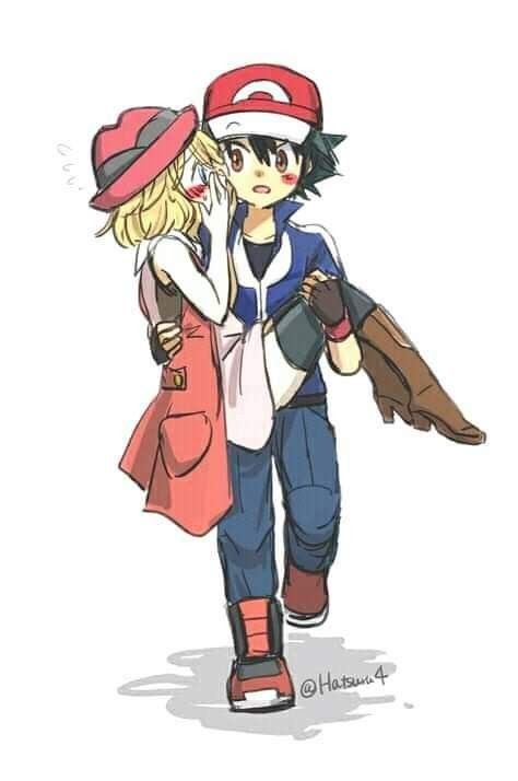 This is an Ash and Serena Fan Art: AmourShipping, Ash x Serena, Ash pokemon, Serena pokemon, credits are given to the owner. Ash And Serena Love, Ash X Serena, Pokemon Amourshipping, Ash And Serena, Pokemon Xyz, Pokemon Serena, Pokémon Heroes, Serena Pokemon, Pokemon Couples