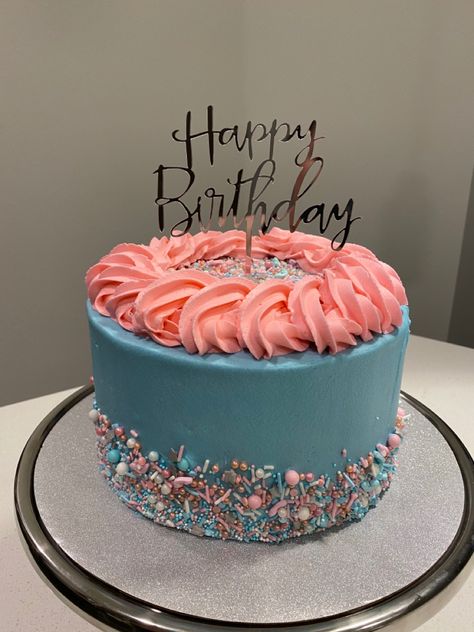 Birthday Cake Ideas For Adults Women Simple, Pink And Teal Birthday Cake, Cute Simple Birthday Cakes For Women, Birthday Cake For Teen Girl, Birthday Cake For 14th Birthday Girl, Small Birthday Cake For Women, Teen Girl Cake Ideas, Simple Bday Cakes For Women, Teen Girl Birthday Cake