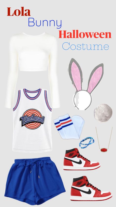 Lola Bunny Halloween Costume Inspo🏀💙💋#fyp #halloween #lolabunny Lola Bunny Halloween Costume, Lola Bunny Halloween, Lola Bunny Costume, Cute Halloween Outfits, Trio Costumes, Bunny Halloween, Cute Group Halloween Costumes, Bunny Halloween Costume