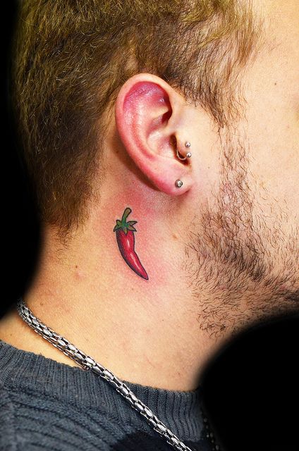 Red Chilli Pepper Tattoo, Metaphor Tattoo, Red Chili Pepper Tattoo, Chile Pepper Tattoo, Chilli Pepper Tattoo, Chefs Tattoo, Chilli Tattoo, Chili Pepper Tattoo, Chili Tattoo