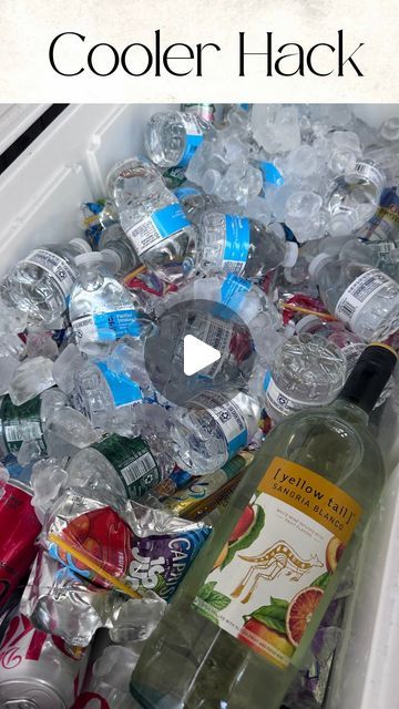 Kim Charon | Charcuterie & Things LLC on Instagram: "🚨 Cooler Hack Alert! 🚨  This hack just changed our lives! 💡 I can’t remember where I saw this so I can’t give the proper credit but you NEED to try this genius cooler trick (plus I really impressed my husband 💁🏻‍♀️)  	1.	Open the bottom of all your drink boxes. 	2.	Place the boxes in the cooler upside down. 	3.	Add ice over the boxes. 	4.	Pull the boxes up, and voila! All your drinks are perfectly distributed and chilled evenly! 🥤❄️  No more digging for your favorite drink! 🙌  SAVE and FOLLOW @charcuterie_n_things for more party tips!  #BBQHacks #CoolerTips #SummerVibes #LifeChanger #PartyPrep #charcuterieandthings" Drinks Cooler Ideas Outdoor Parties, Water Trough Drink Cooler, Cooler Display Ideas, Ice Chest Organization, How To Keep Popsicles Frozen In A Cooler, Ice Chest Hacks, Party Cooler Ideas, Drink Cooler Ideas Outdoor Parties, Cooler Tricks