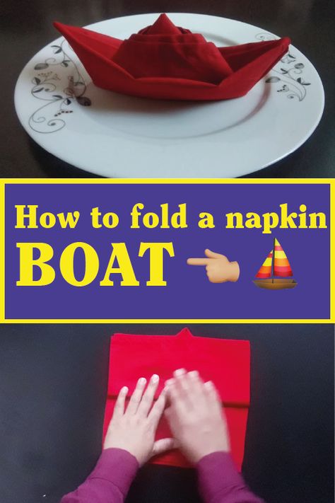 Napkin Ideas For Party, Boat Napkin Folding, Banquet Napkin Folds, Paper Napkin Folding Ideas For Glasses, Waterfall Napkin Fold Wedding, Boat Napkin Fold, Nautical Napkin Fold, Themed Table Settings, Sailboat Napkin Holder