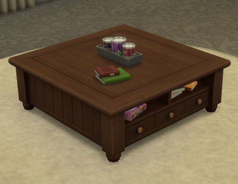 Sims 4 Parenthood Cc, Square Living Room Table, Sims 4 Cc Objects, Cc Mods, Sims Wallpaper, Sims 4 Downloads, The Sims 3, Black Coffee Tables, Sims 4 Cas