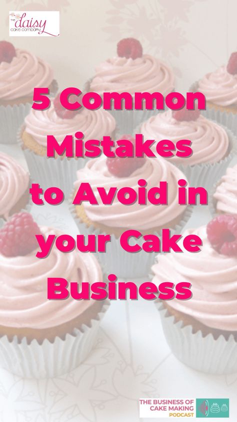 Starting a business is a big step but you’ve decided it’s a step you’re going to take. I see a lot of cake makers out there struggling in the first couple of years because when they decided to take the step they didn’t check out some of the vital business skills they need, as well as the cake skills they have. I’ve been in the business a long time and have made my own mistakes, as well as seeing others make theirs. Here are 5 Common Mistakes to avoid in your cake business. Starting A Cake Business From Home, Bake Sale Set Up, Cake Business Ideas, Cake Business Plan, Daisy Cake, Home Bakery Business, Daisy Cakes, Bakery Decor, Money Strategy