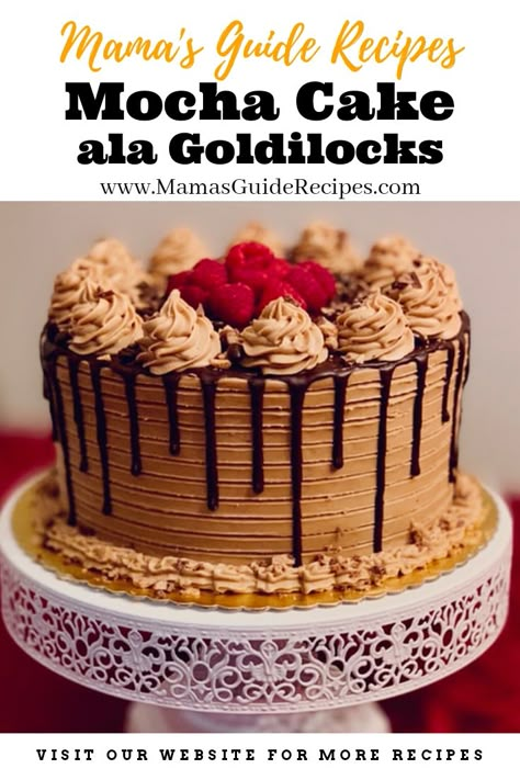 Mocha Cake Recipe Easy, Filipino Mocha Cake Recipe, Easy Mocha Cake, Goldilocks Mocha Cake Recipe, Mocha Cake Design, Mocha Roll Cake Recipe, Mocha Chiffon Cake Recipe, Mocha Cakes, Mocha Cake Recipe