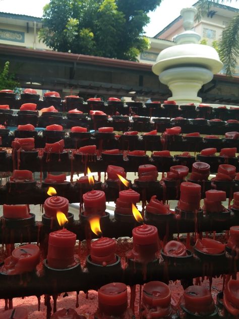 Located at Basilica Minore del Sto. Niño de Cebu Cebu City Aesthetic, Philippines Summer, Sto Nino, 2024 Manifestation, Rose Flower Photos, City Life Photography, Candle Lighting, Travel Pictures Poses, Random Aesthetic