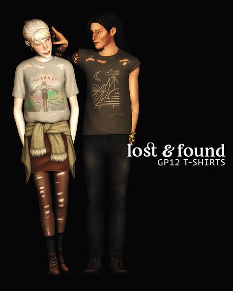 sforzinda makes cc : ‘lost & found’ — GP12 t-shirts by sforzinda i... Apocalypse Clothing, Four One Direction, Sims Challenge, Ts4 Mods, Male Tops, Sims Builds, Build Inspiration, Sims 4 Mm Cc, Sims 4 Mm