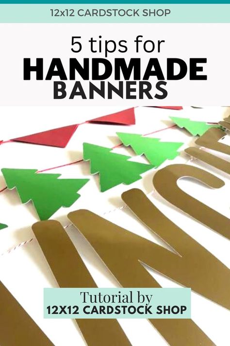 MAKING HANDMADE BANNERS Banner Hanging Ideas, Paper Banners Ideas Diy, How To Make A Banner, Paper Banner Diy, Cricut Classroom, Cricut Banner, Diy Party Banner, Banner Tutorial, How To Make Letters