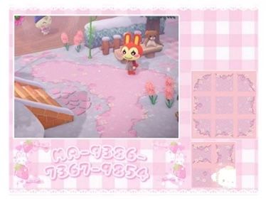 Custom Designs Acnh, Fairy Island, Acnh Custom Designs, Pastel Kidcore, Pink Island, Animal Crossing 3ds, Animals Crossing, Animal Crossing Memes, Animal Crossing Qr Codes Clothes