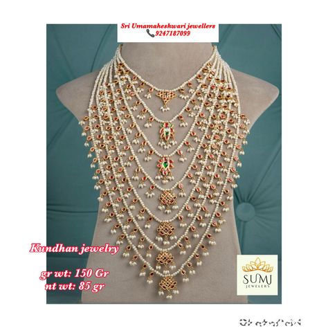 Rani Haram, Pearl Mala, Multi Layering, Beaded Jewelry, Quick Saves, Beaded Jewellery