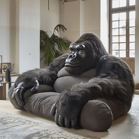 Gorilla Sofa, Wild Bathroom, Luxurious Bathroom Design, Gorilla Design, Bathroom Concepts, Lavatory Design, Unusual Furniture, In Bathroom, Trendy Home