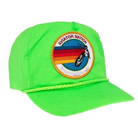 Aviator Nation Nylon Hat Green New Nwt, Perfect Condition Neon Green Logo Hat Unisex One Size Las Vegas Hot Pink Hat, Pink Trucker Hat, Rainbow Hats, Embroidery Caps, Aviators Women, Logo Hat, Aviator Nation, Green Logo, Pink Hat