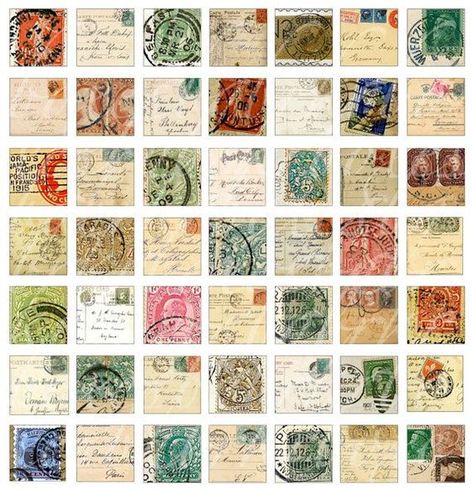 Vintage Stamps Postage, Vintage Tickets, Journal Printables Free, Stamps Postage, Vintage Paper Printable, Papel Vintage, Vintage Ticket, Free Vintage Printables, Postage Stamp Art