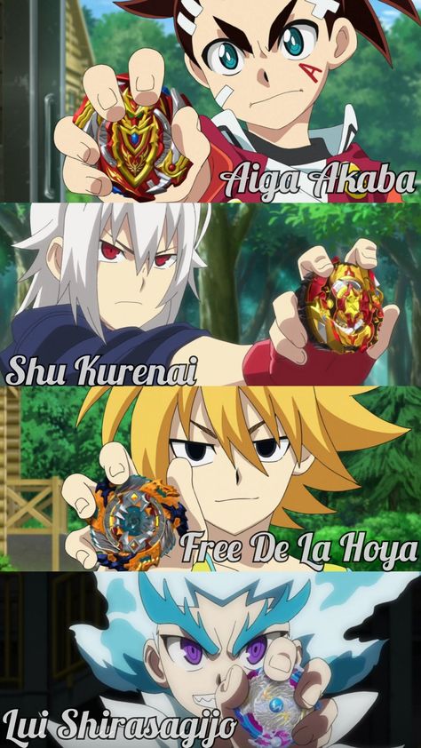 This picture is a tribute to the most relevant characters from Beyblade Burst,God and Chouzetsu who are not comfirmed to make a return in the 4th season(GT/Gachi),atleast for now.Even if one of these characters or all of them don't make a return in GT/Gachi,they will always be remembered as the strongest bladers from Beyblade Burst,God and Chouzetsu.Although Valt is also a relevant character and one of the strongest bladers,he isn't in this picture because he made a return in GT/Gachi. Beyblade Burst Characters, Beyblade Burst Valt, Beyblade Burst Turbo, Beyblade Toys, Epic Games Fortnite, Ben 10 Comics, Shu Kurenai, Anime Galaxy, Fan Anime