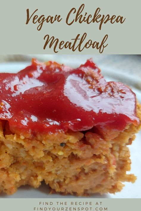 Chickpea Meatloaf, Sweet Tomato Sauce, Meatloaf Glaze, Chicken Meatloaf, Vegan Meatloaf, Vegan Peach, Classic Meatloaf, Vegan Chickpea, Chickpea Recipes