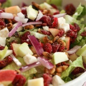 Winter Cranberry Apple Salad Fruit Salad Thanksgiving, Cranberry Fruit Salad, Cranberry Apple Salad, Meals For Friends, Salad Thanksgiving, Salad Types, Apple Cranberry Salad, Apple Salad Recipe, Apple Salad Recipes