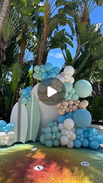 Beach Balloon Arch, Balloon Diy, Event Rentals, Beach Theme, Balloon Arch, Event Rental, Beach Themes, Balloon Decorations, Palm Beach