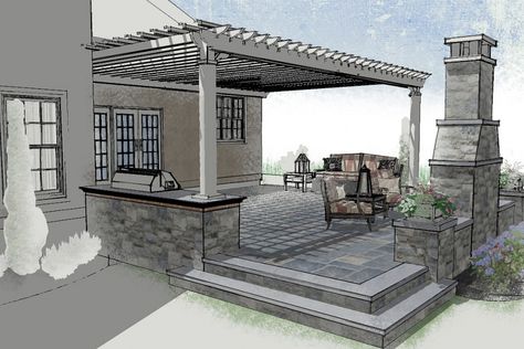 Diy Patio Ideas, Small Outdoor Patios, Outdoor Covered Patio, Balkon Decor, Raised Patio, Concrete Patios, Beach Patio, Patio Fireplace, Backyard Fireplace