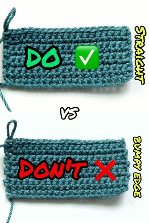 Straight Edges In Crochet, Projek Mengait, Aesthetic Knitting, Crochet Hack, Beginner Crochet Tutorial, Knitting Aesthetic, Easy Crochet Stitches, Mode Crochet, Crochet Stitches Video