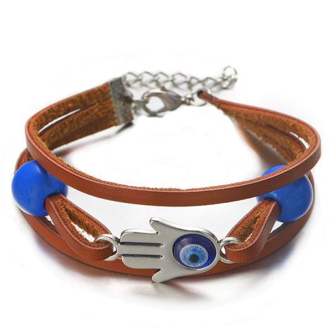 PRICES MAY VARY. Adjustable Chain: The length of the bracelet can be adjusted, providing convenience for most men and women to wear. Unique Design: A Leather Evil Eye Bracelet worn by women can help you ward off Evil spirits and avoid bad luck.Amulet bracelets and fashion accessories add a touch of style to your look. High Quality Materials.: Charm Bracelet Gender: Women, Men Metal Types: Zinc Alloy,Silver Plated Multipurpose: Perfectly fit for you to attend any special occasions, such as dinner Ellie Tlou Bracelet, Ellie Bracelet The Last Of Us, The Last Of Us Jewelry, Ellie Bracelet, Betsy Braddock, Bracelet Materials, Evil Eye Hamsa, Bracelets Leather, Hamsa Bracelet