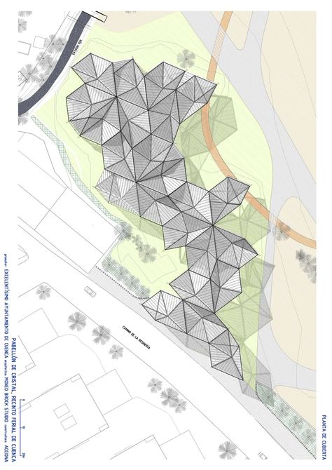 This enclosed pavilion and surrounding park is situated on a 35-acre site bordered by the Júcar and Moscas Rivers and the historic Spanish city of Cuenca.  T... Enclosed Pavilion, Cuenca Spain, Architecture Design Process, Park Pavilion, Canopy Architecture, Pavilion Architecture, Architecture Presentation Board, Pavilion Design, Genius Loci