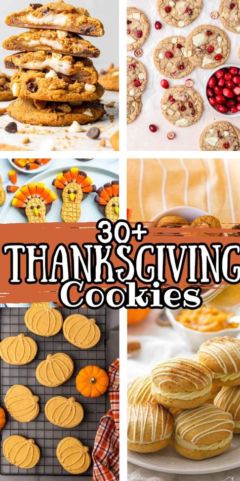 Some of the best Thanksgiving recipes ever! These cookies are cute and perfect for fall. I LOVE them and any of them would be the perfect Thanksgiving dessert recipe. Thanksgiving Cookie Ideas, Thanksgiving Cookie Recipes, Nutter Butter Acorn Cookies, Cookies For Thanksgiving, Thanksgiving Sugar Cookies, Cookie Recipes Thanksgiving, Creative Cookie Recipes, Iced Pumpkin Cookies, Cookies To Bake