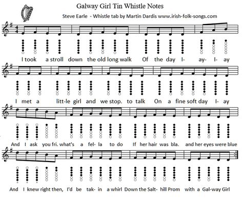 https://www.irish-folk-songs.com/uploads/4/3/3/6/43368469/3004099.gif?619 Irish Tin Whistle, Tin Whistle Notes, Tin Whistle Songs, Galway Girl Ed Sheeran, Tin Whistle Sheet Music, Whistle Notes, Tin Whistles, Penny Whistle, Barbie Music