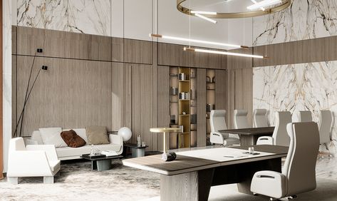 Ceo Office Design Luxury, Executive Office Design Interior, Office Interior Design Luxury, Ceo Office Design, Modern Office Design Inspiration, Luxury Office Interior, Office Cabin Design, Executive Office Design, Ceo Office