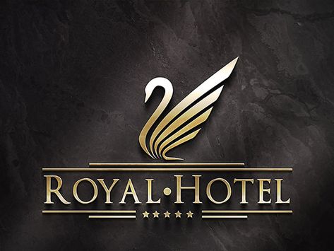 Royal Hotel logo Hotel Logo Luxury, Travel Brochure Design, Restaurant Logos, Hotel Logo Design, Lotus Flower Pictures, Sign Board Design, Wall Logo, Hotel Logo, Food Logo Design