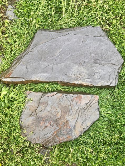 Excited to share this item from my #etsy shop: Slate Steppingstones: Large Irregular shaped. Two per order. FREE SHIPPING!! Giant Boulder, Slate Rock, Step Stones, Decorative Pebbles, Waterfalls Backyard, Slate Stone, Clean Slate, Aquarium Decor, Garden Pathway