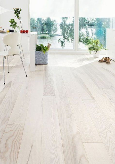 White Wooden Floor, Hardwood Floor Colors, White Wood Floors, Wood Floors Wide Plank, White Floors, Floor Colors, Engineered Wood Floors, Vinyl Plank Flooring, Timber Flooring