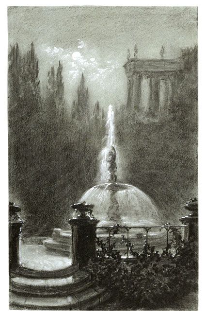 Romantic Gardens: Nature, Art, and Landscape Design | The Morgan Library & Museum Carl Gustav Carus, Charcoal Artwork, The Romantics, White Gouache, Dark Paintings, Caspar David Friedrich, Garden Drawing, Romantic Garden, Classical Art