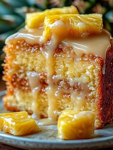 Juicy Pineapple Heaven Cake, Pineapple Caramel Cake, Pineapple Heaven Cake, Pistachio Pineapple Cake, Heaven Cake Recipe, Pineapple Sunshine Cake, Pineapple Pound Cake, Heaven Cake, Recipes Pineapple