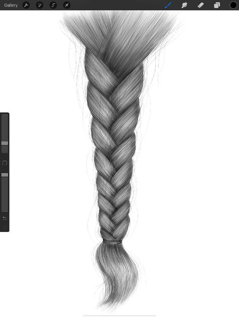 How to Draw Braids for Procreate Beginners How To Draw Plats Hair, Detachable Jewellery, Procreate Beginners, Braids Illustration, Drawing Hair Braid, Braid Drawing, Morning Manifestation, Draw Braids, How To Make Braids