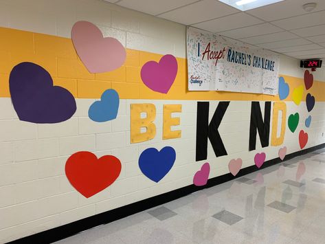 Kindness Week Decorations, Be The I In Kind Mural, Kindness Signs, School Year Themes, Kindness Week, Red Ribbon Week, Month Of February, Elementary Counseling, Stage Background