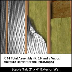 staple-tab-exterior-wall-2-4 Pole Barn Insulation, Radiant Barrier Insulation, Cheap Insulation, Diy Insulation, Post Frame Building, Custom Railing, Radiant Barrier, Foil Insulation, Attic Insulation