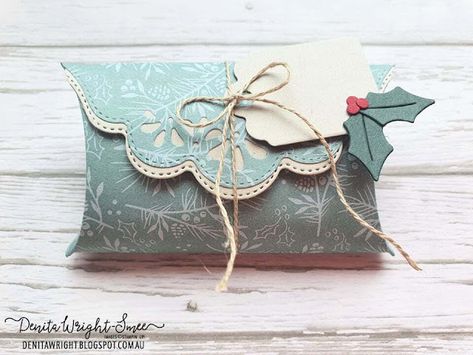 'Anything But a Card' - Creation Station Design Team Blog Hop | Denita Wright - Independent Stampin' Up! Demonstrator Stampin Up Table Favors, Holiday Favors, Pillow Boxes, Creation Station, Card Crafting, Stampin Up Catalog, Pretty Pillow, Treat Holder, Stampin Up Christmas