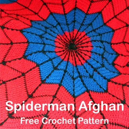 Spiderman Afghan Free Crochet Pattern Spiderman Pics, Superhero Blanket, Spiderman Blanket, Crochet Kids, Crochet Afgans, Crochet Blanket Afghan, Pola Amigurumi, Manta Crochet, Crochet Patterns Free Blanket