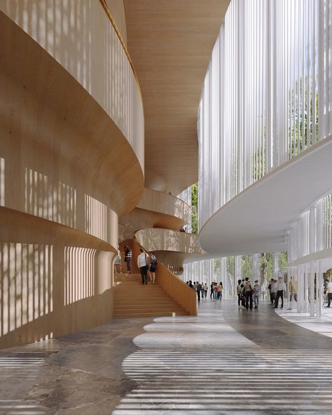 Gallery of A Royal Opera in Warsaw and a Center for the Arts in Canada: 8 Music and Performance Venues Submitted by the ArchDaily Community - 20 Swedish Architecture, Theater Architecture, David Chipperfield Architects, Fine Arts School, David Chipperfield, Library Architecture, Timber Buildings, Victorian Buildings, Restaurant Concept