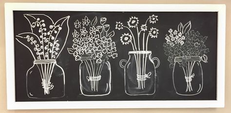 Flowers Chalkboard, Chalkboard Drawing, Chalkboard Doodles, Board Drawing, Window Drawing, Draw Flowers, Board Painting, Flowers Drawing, Chalk Pens